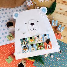 Charger l'image dans la galerie, Calendrier de l'Avent Ourson en bois à garnir 1P