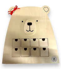 Charger l'image dans la galerie, Calendrier de l'Avent Ourson en bois à garnir 1P