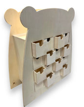 Charger l'image dans la galerie, Calendrier de l'Avent Ourson en bois à garnir 1P
