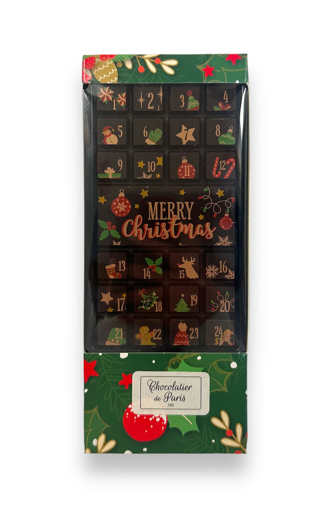 Calendrier Tablette de chocolat Noir 70g