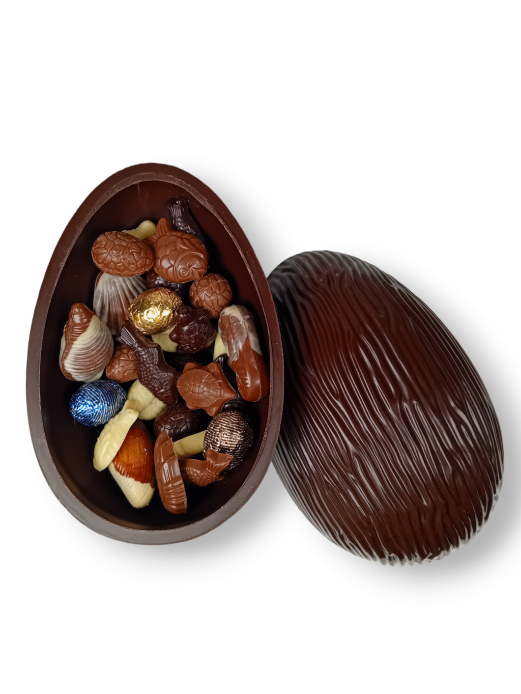 Œufs garnis au chocolat Noir